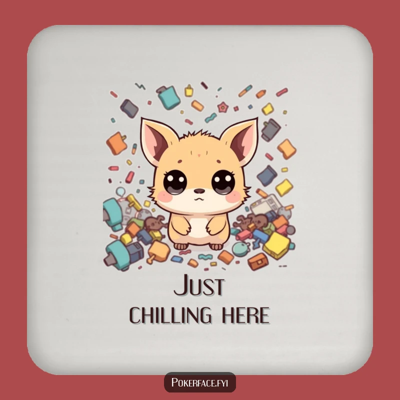 Funny Zen Creature Coaster: Protect Surfaces with Peace, Hilarious Gift!