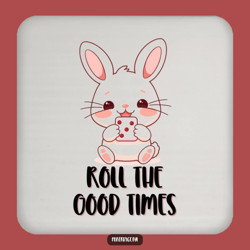 Funny Rabbit Coaster: Lucky Die Holder, Protects Surfaces with Luck Gift