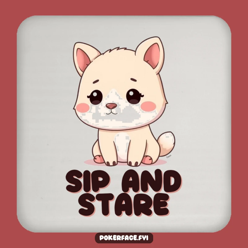 Funny Calm Animal Coaster: Protect Surfaces with a Hilarious Blank Stare