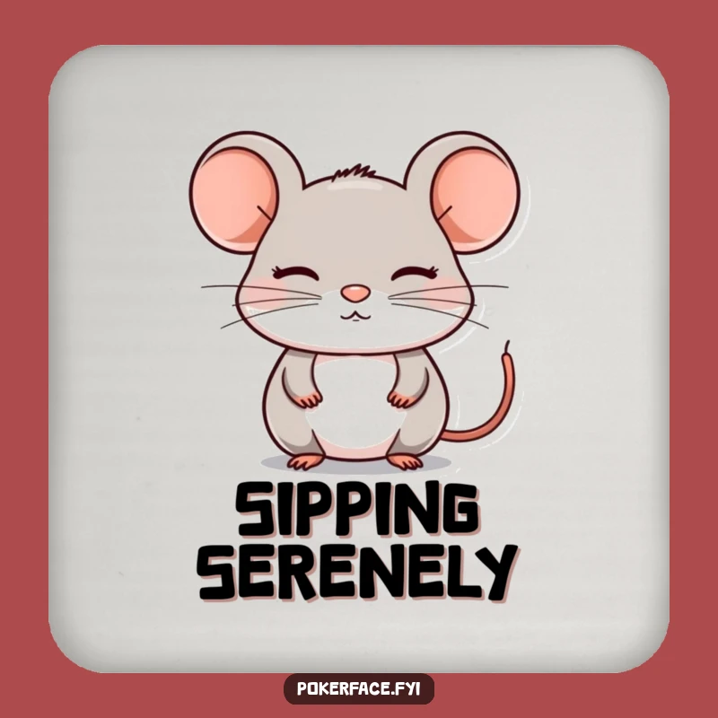 Funny Composed Mouse Coaster - Still Character Protection, Chic Funny Gift for Tables