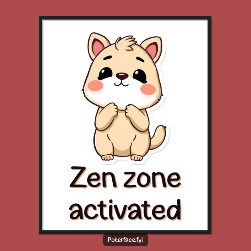 Funny No Reaction Animal Poster - Hilarious Wall Art for the Unfazed