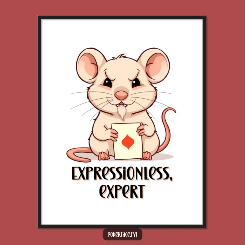 Funny Rat Card Poster: Enigmatic Art - A Quirky Funny Gift Decor