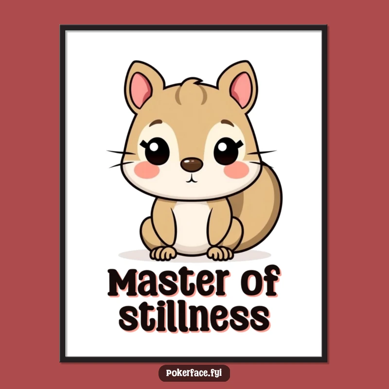 Funny Squirrel Poster: Unexpressive Character Art for a Quirky, Amusing Wall Display