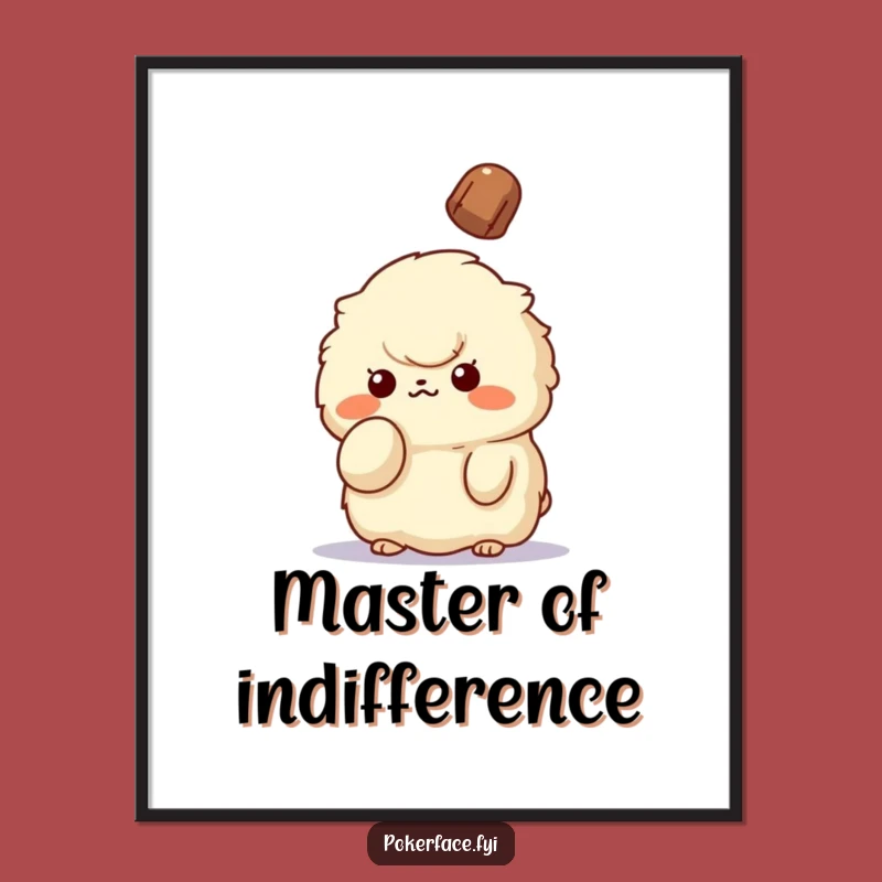 Funny Unbothered Creature Poster: Decorate with Chill, Perfect Humorous Art Gift!