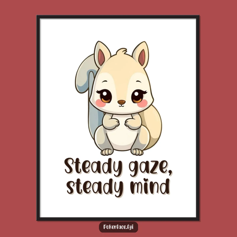 Funny Unfazed Squirrel Poster - Steady Art for Your Space