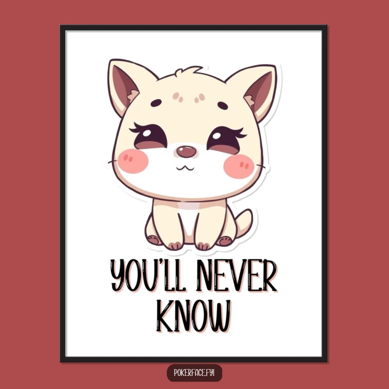Funny Winking Animal Poster: Add Mystery and Humor to Your Walls