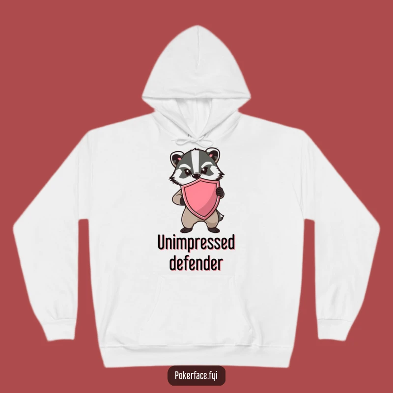 Funny Badger Shield Hoodie: Stay Protected and Cozy with This Hilarious Sweatshirt