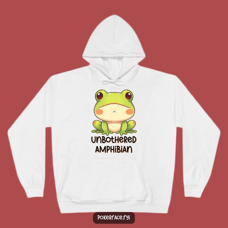 Funny Frog Hoodie: Impassive Amphibian Comfort, Perfect Gift for Humor!