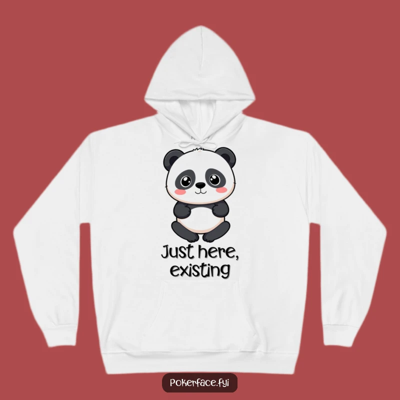 Funny Neutral Panda Hoodie: Cozy Calm for Your Lounging Moments Gift