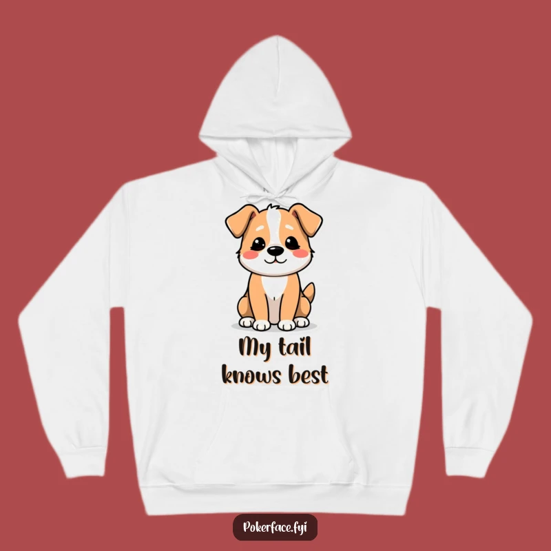 Funny Unexcited Dog Hoodie - Low Energy Wag, Cozy & Understated!