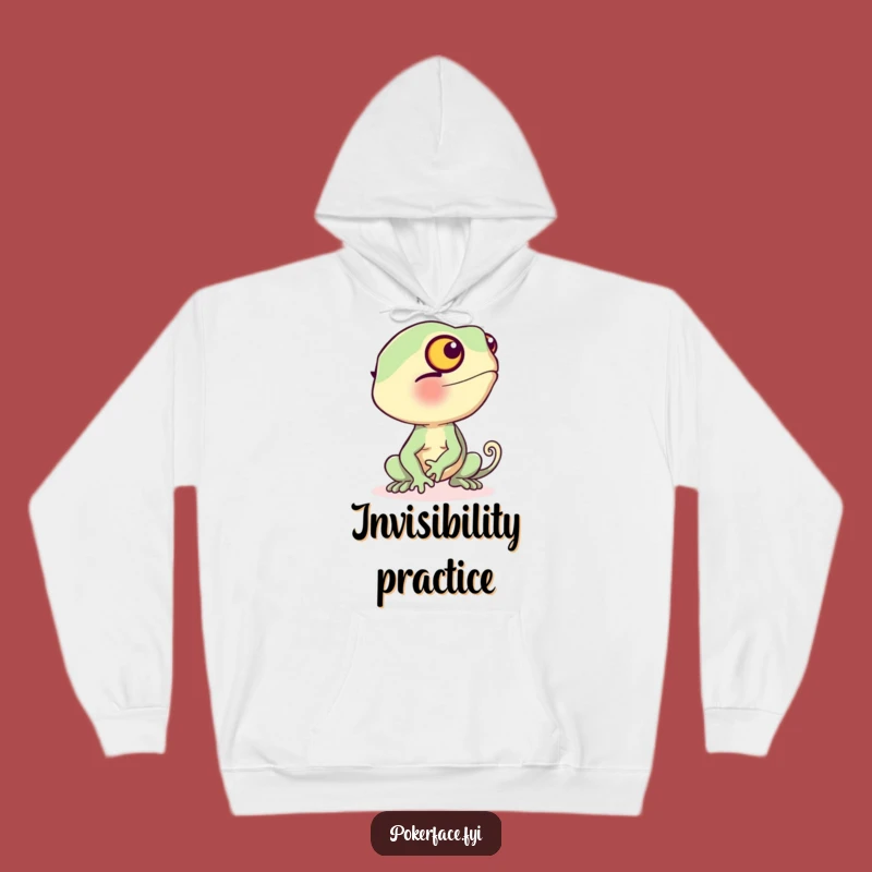 Funny Chameleon Hoodie: Cozy Beige Blush Comfort Gift