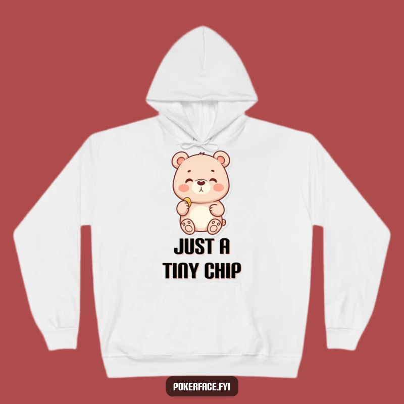 Cozy Funny Bear Chip Hoodie - Warm Neutral Delight, Ideal Funny Gift