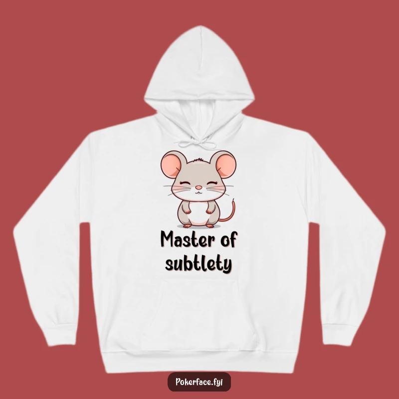 Funny Composed Mouse Hoodie - Cozy & Still Character, Perfect Funny Gift for Tranquil Comfort