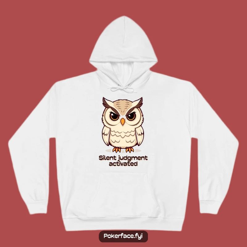 Funny Stoic Owl Hoodie: Cozy Unblinking Wisdom for Chilly Days Gift