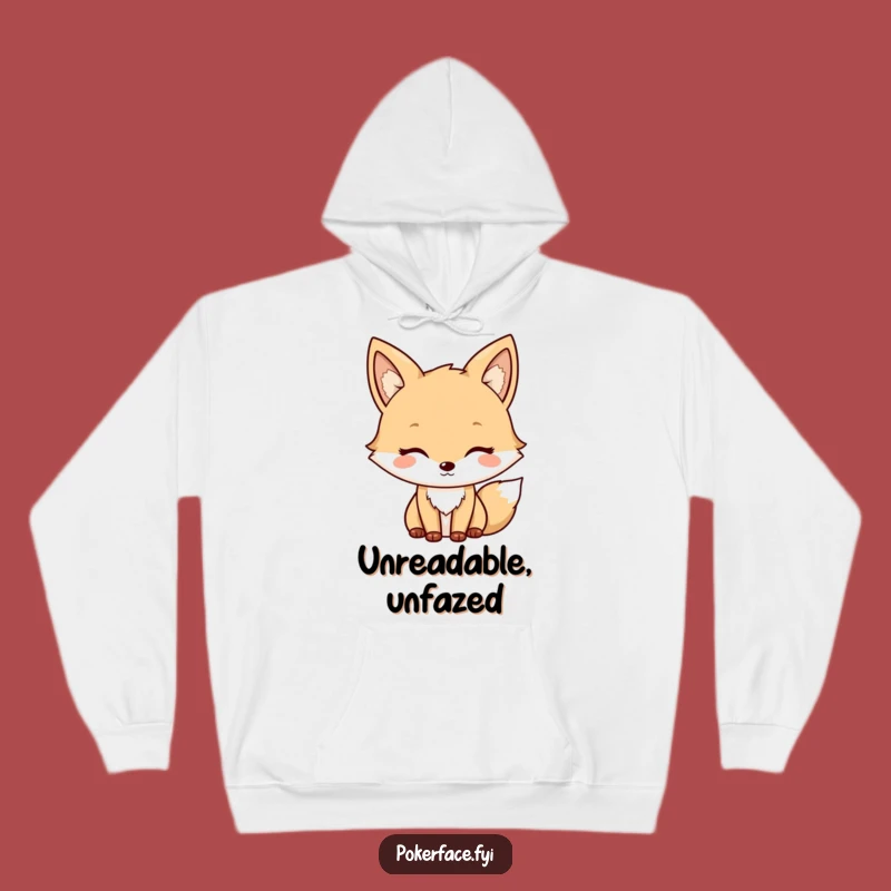 Funny Fox Hoodie: Neutral Expression, Cozy & Cool, Ultimate Funny Gift for Him Her