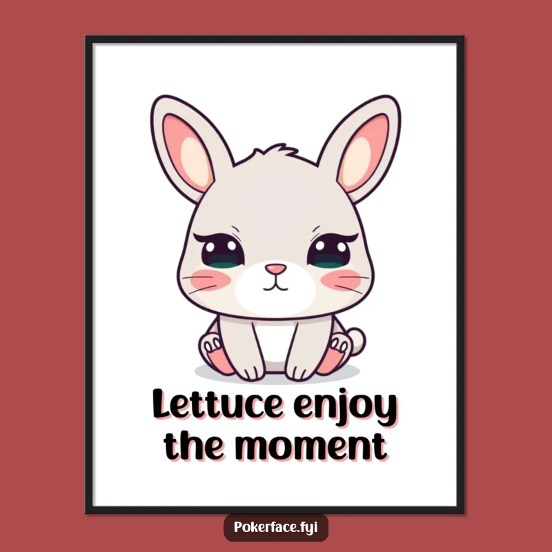 Calm Rabbit Free Printable Wall Art - Funny Downloadable Decor for Quirky Spaces