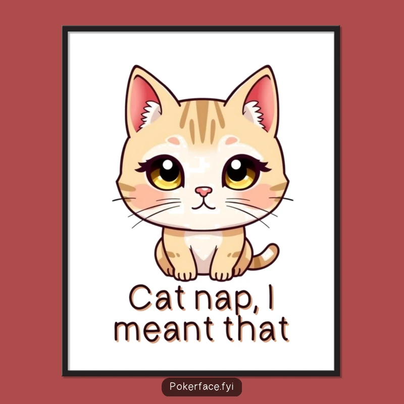 Free Printable Wall Art: Staring Cat - Funny Unblinking Downloadable Decor