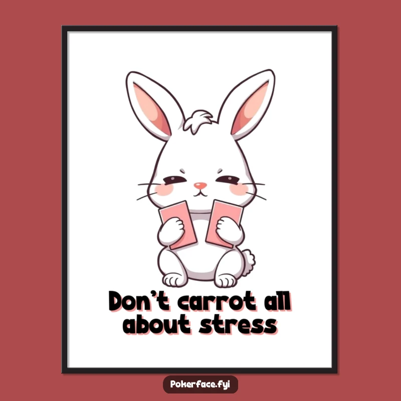 Free Printable Wall Art: Poker-Faced Rabbit Downloadable Decor for a Mysterious Vibe