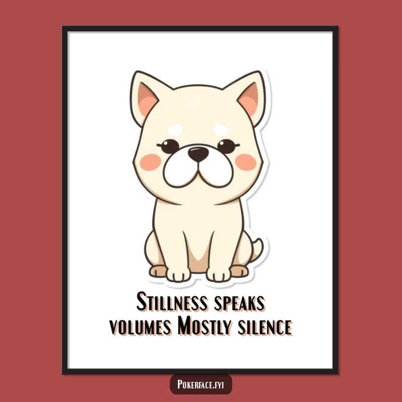 Free Printable Dog Wall Art: Stoic Pup, Blank Expression, Humorous Downloadable Decor
