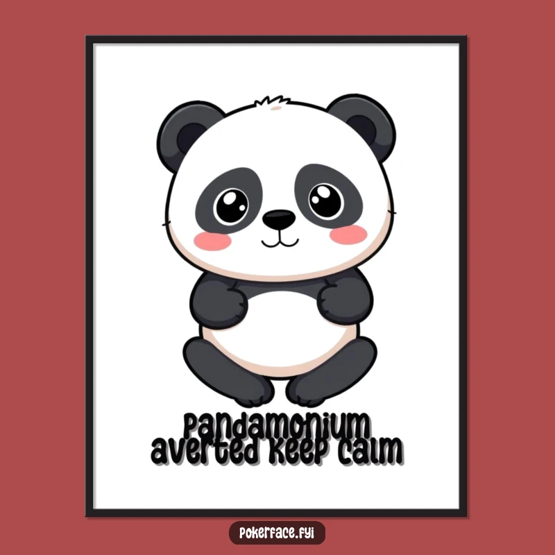 Free Printable Panda Wall Art - Neutral Panda Downloadable Decor for a Humorous Space