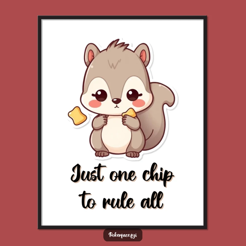 Free Printable Wall Art: Blank Gaze Squirrel Chip Humor Downloadable Decor