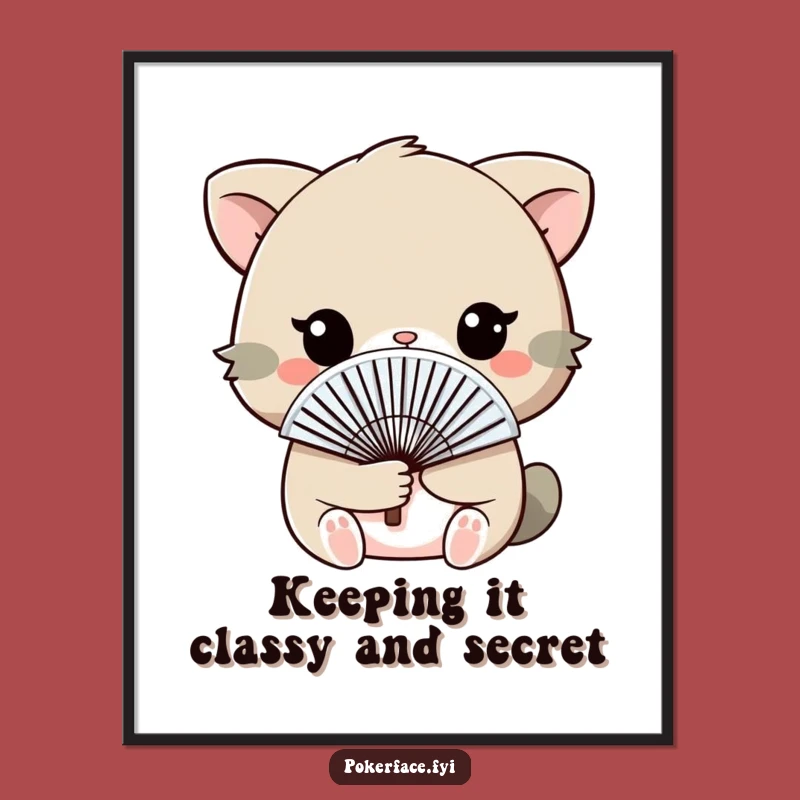 Free Printable Wall Art: Fan Animal, Quirky Downloadable Decor for a Stylish Space