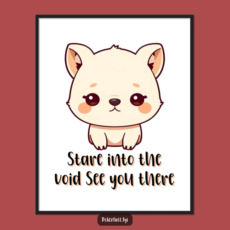 Funny Free Printable Wall Art: Blank Stare Animal Downloadable Decor