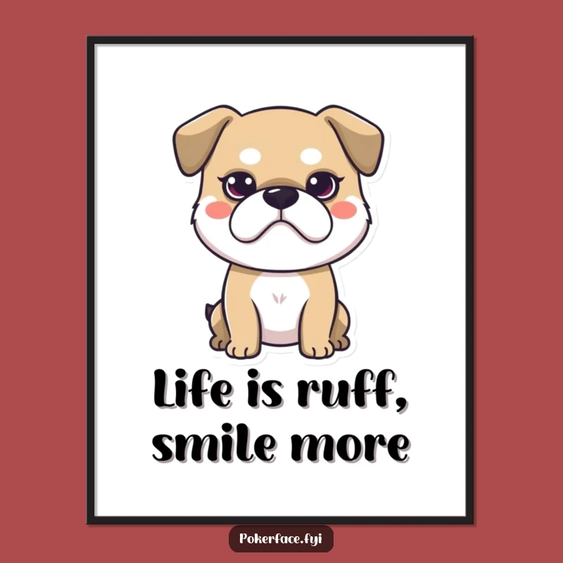 Stoic Dog Free Printable Wall Art - Funny Downloadable Decor for Calm Spaces