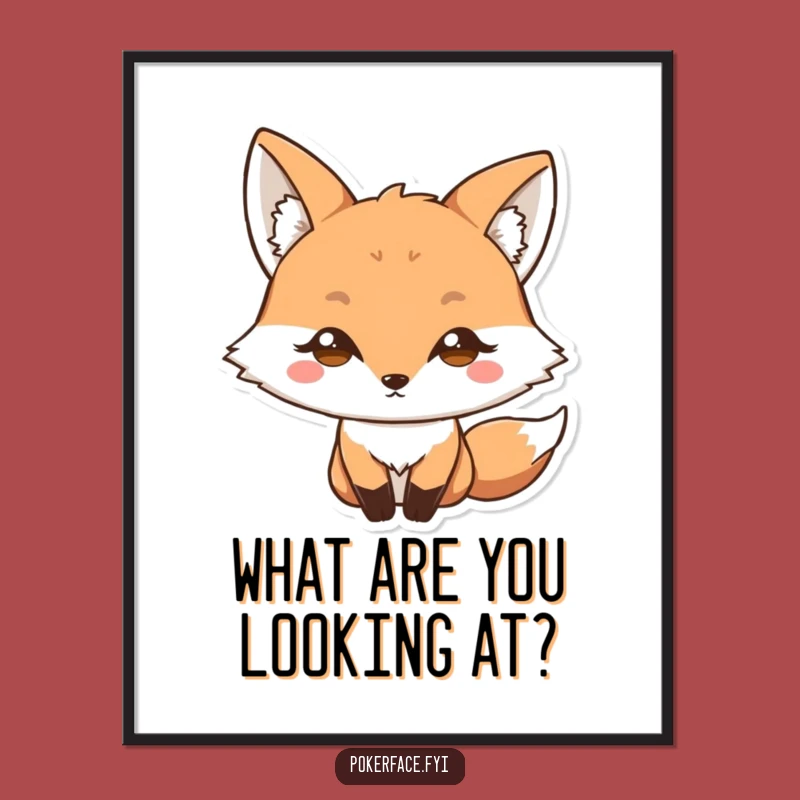 Free Printable Wall Art: Wide-Eyed Fox Downloadable Decor for a Surprised Atmosphere