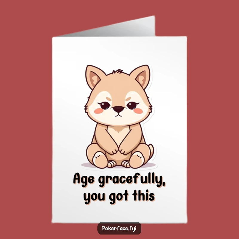 Free Printable Birthday Card: Calm Animal, Perfect Downloadable Gift for a Chill Cele