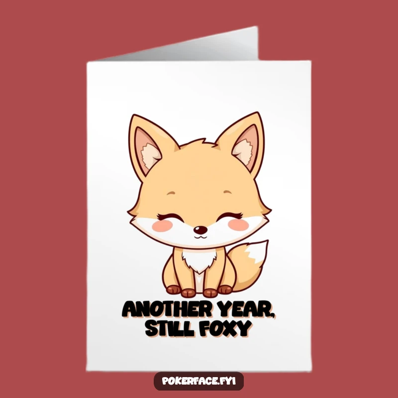 Free Printable Fox Birthday Card: Mildly Amused Expression for a Subtle Celebration
