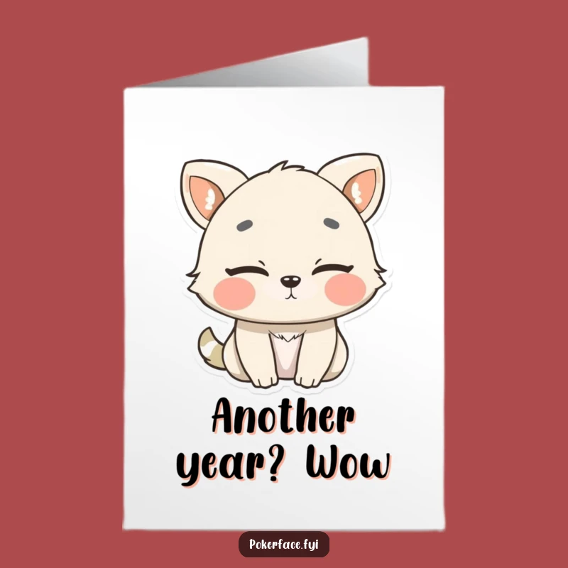 Free Printable Birthday Card: Unsurprised Animal, Hilarious Downloadable Gift for the Cool Cat