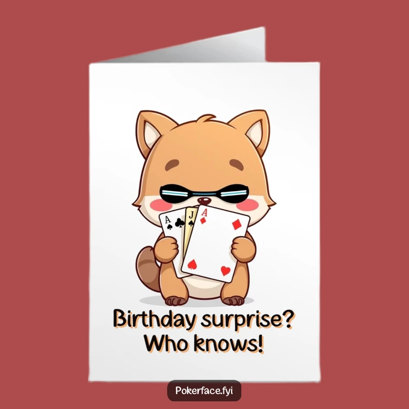 Free Printable Birthday Card: Mystery Card Animal, Unreadable Fun, Downloadable Birthday