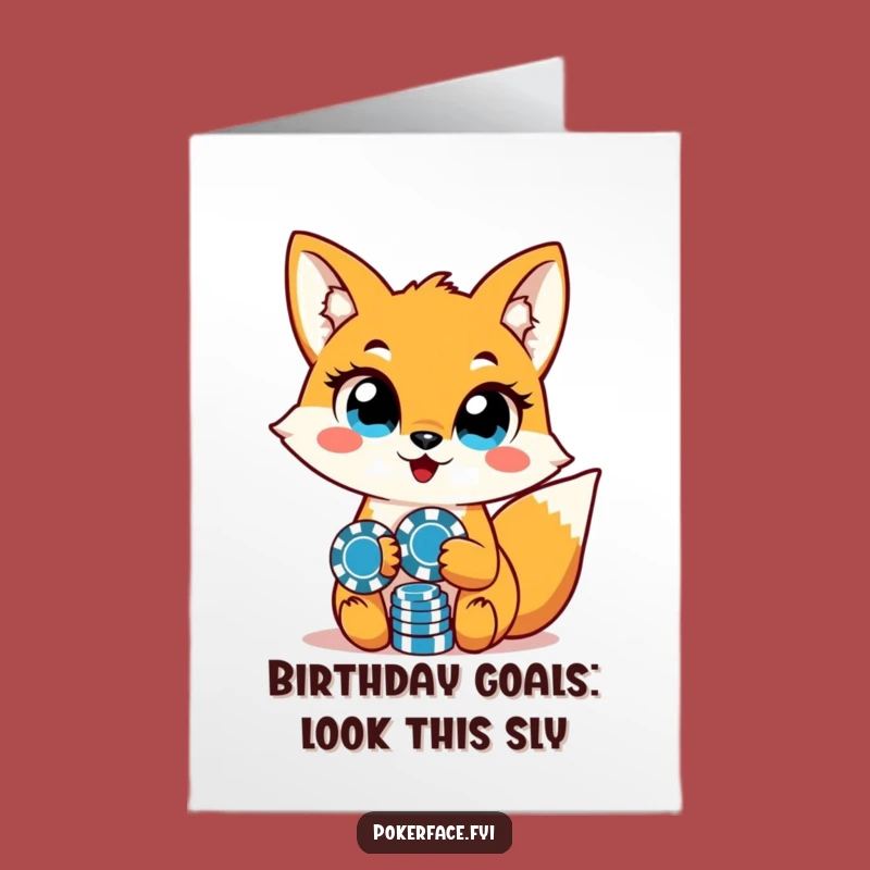 Free Printable Birthday Card: Sly Fox Wins Birthday Fun Funny Downloadable Gift