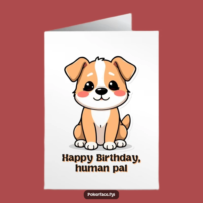 Free Printable Birthday Card: Unexcited Dog Wag - Funny Dry Humor Downloadable Gift!