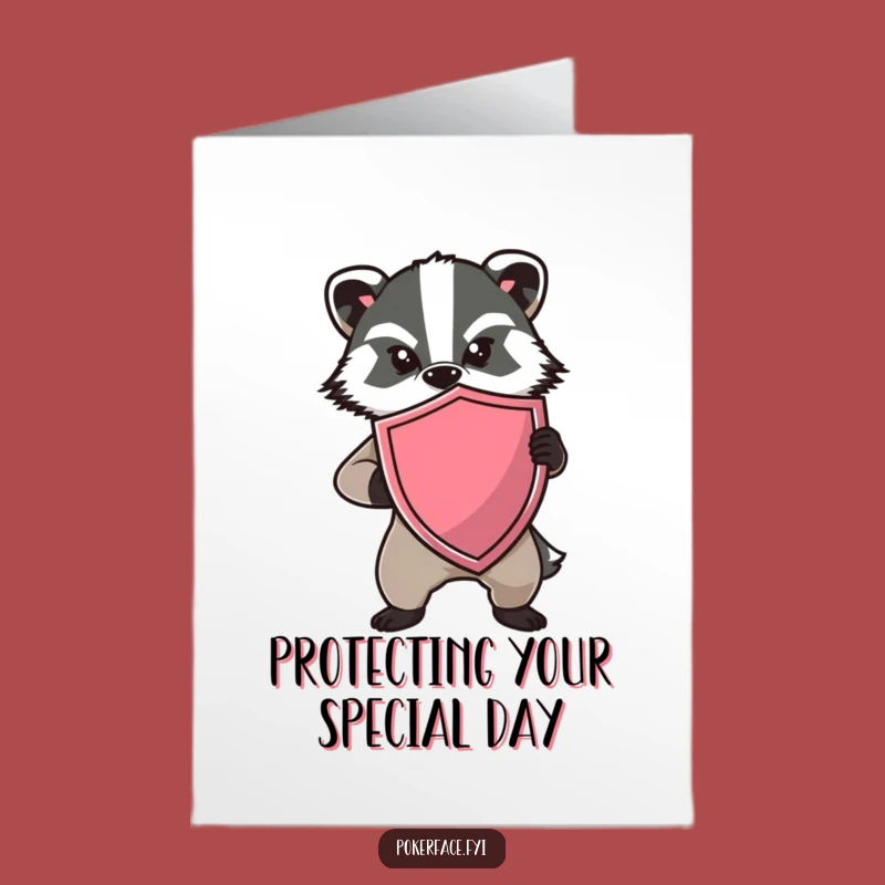 Free Printable Birthday Card: Stoic Badger Warrior Birthday Downloadable!