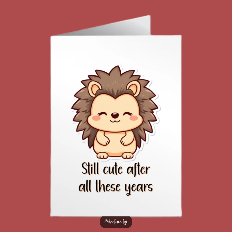 Free Printable Hedgehog Birthday Card: Hilarious Reserved Expression for a Prickly Good Time