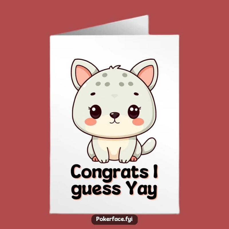 Free Printable Congrats Card: Neutral Animal, Understated Joy, Downloadable Celebration