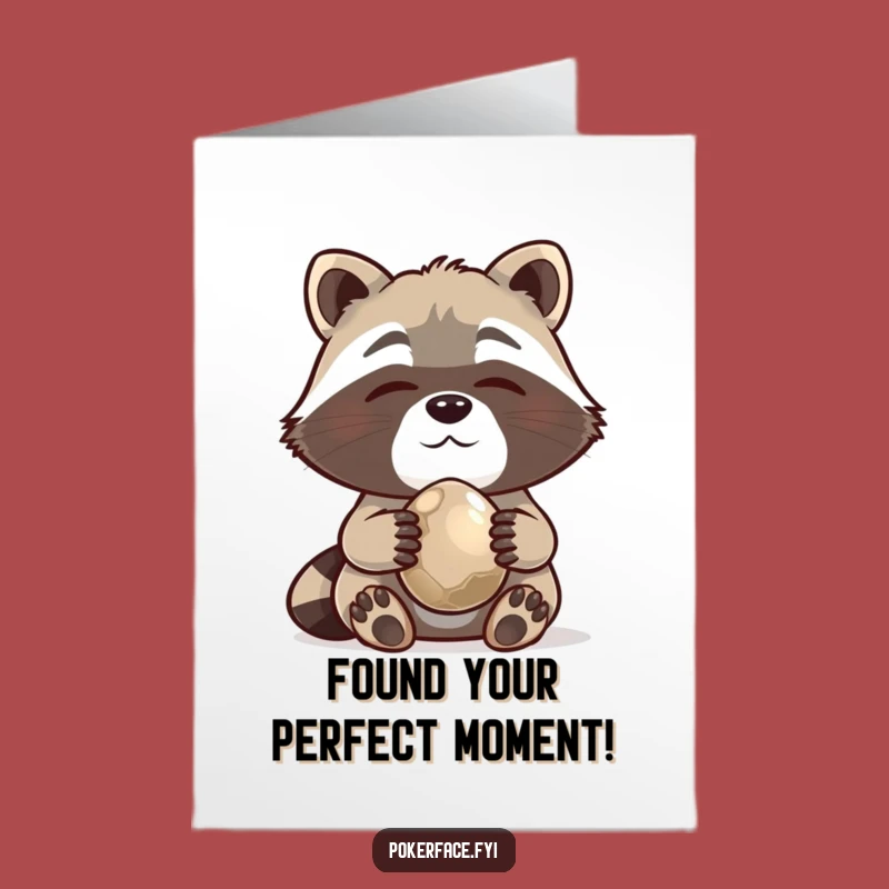 Funny Free Printable Raccoon Congrats Card - Downloadable Gift for Shiny Achievements