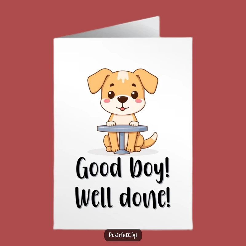 Free Printable Congrats Card: Blank Face Dog Says Congrats Funny Downloadable
