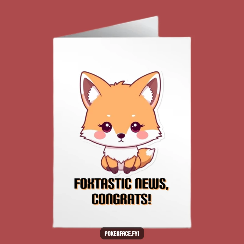 Free Printable Congrats Card: Impassive Fox DLX Funny Downloadable Gift