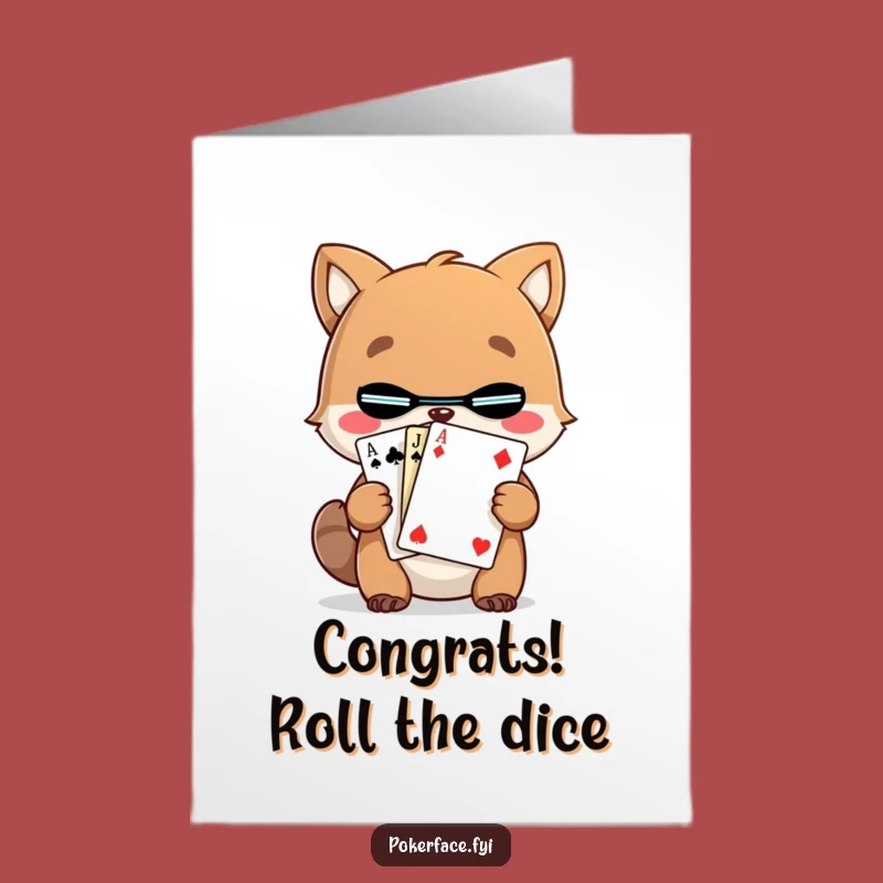 Free Printable Congrats Card: Mystery Card Animal, Unwritten Success, Downloadable Celebration