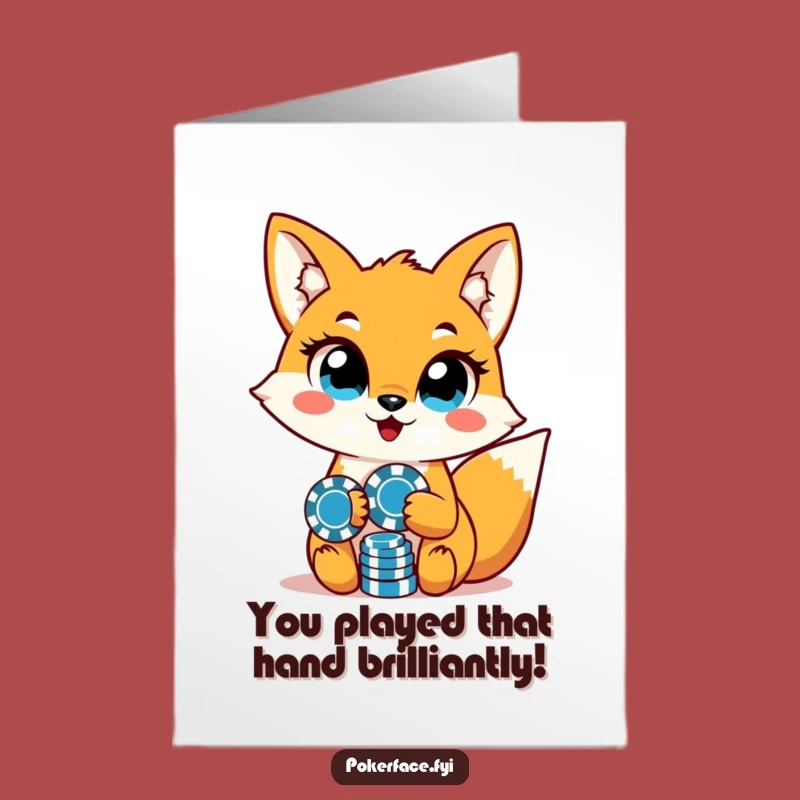 Free Printable Congrats Card: Sly Fox Knows You Won Funny Downloadable