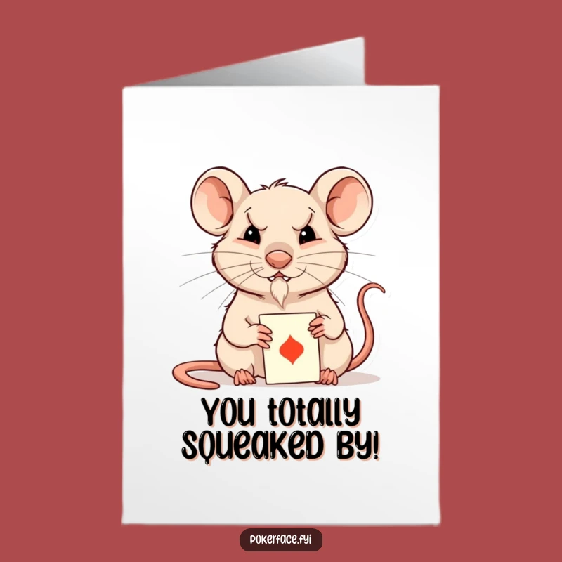 Free Printable Congrats Card: Composed Rat Playing Cards for a Sly Funny Gift