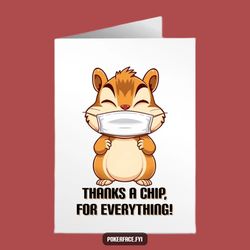 Free Printable Chipmunk Thank You Card - Masked Giggles, Funny Downloadable Gratitude