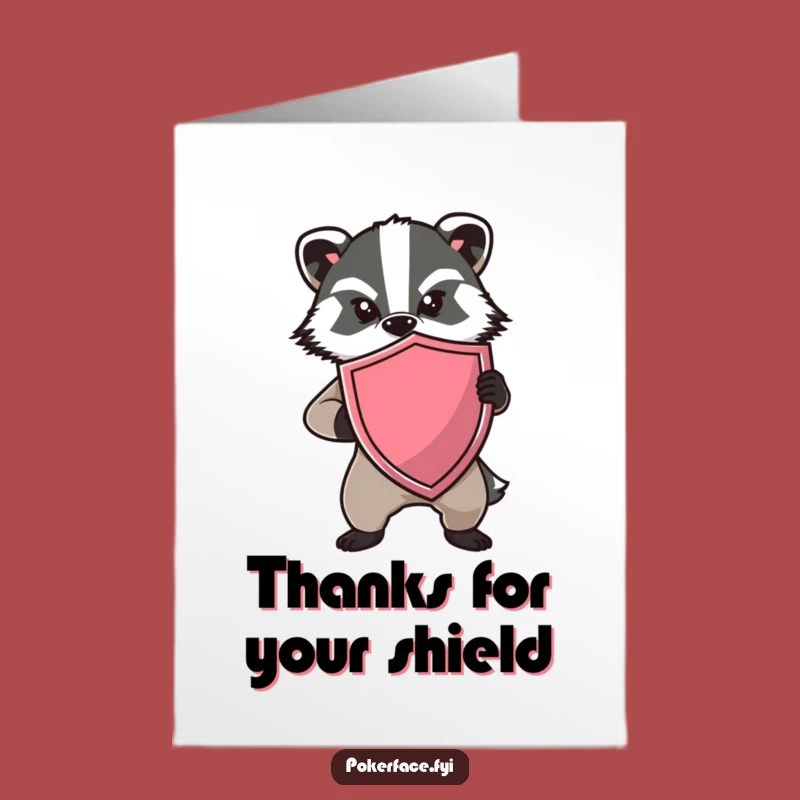 Free Printable Thank You Card: Stoic Badger Guard Gratitude Downloadable!