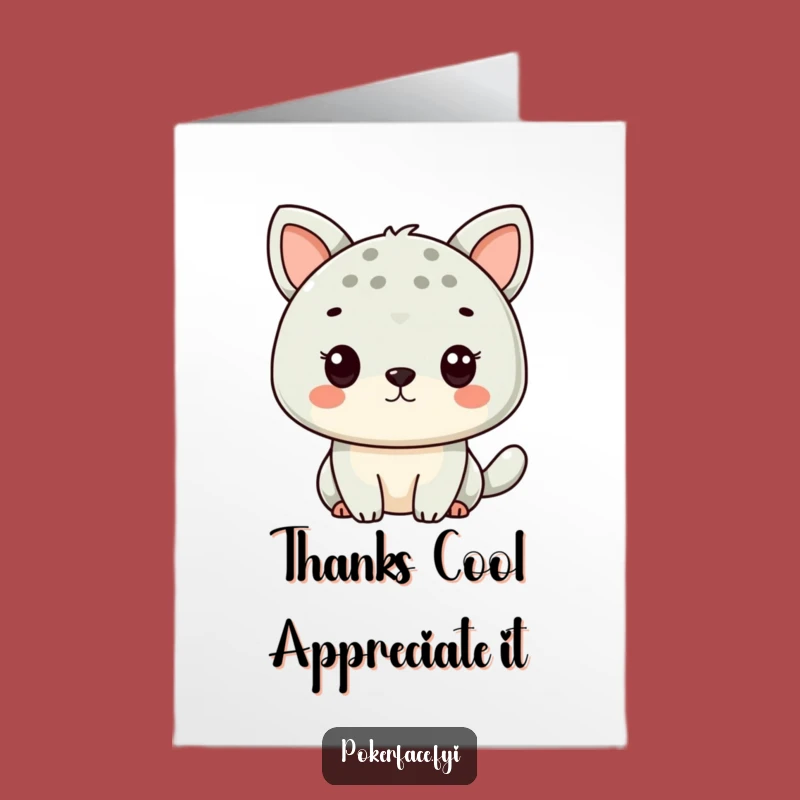 Free Printable Thank You Card: Blank Face Animal, Subtle Thanks, Downloadable Gratitude