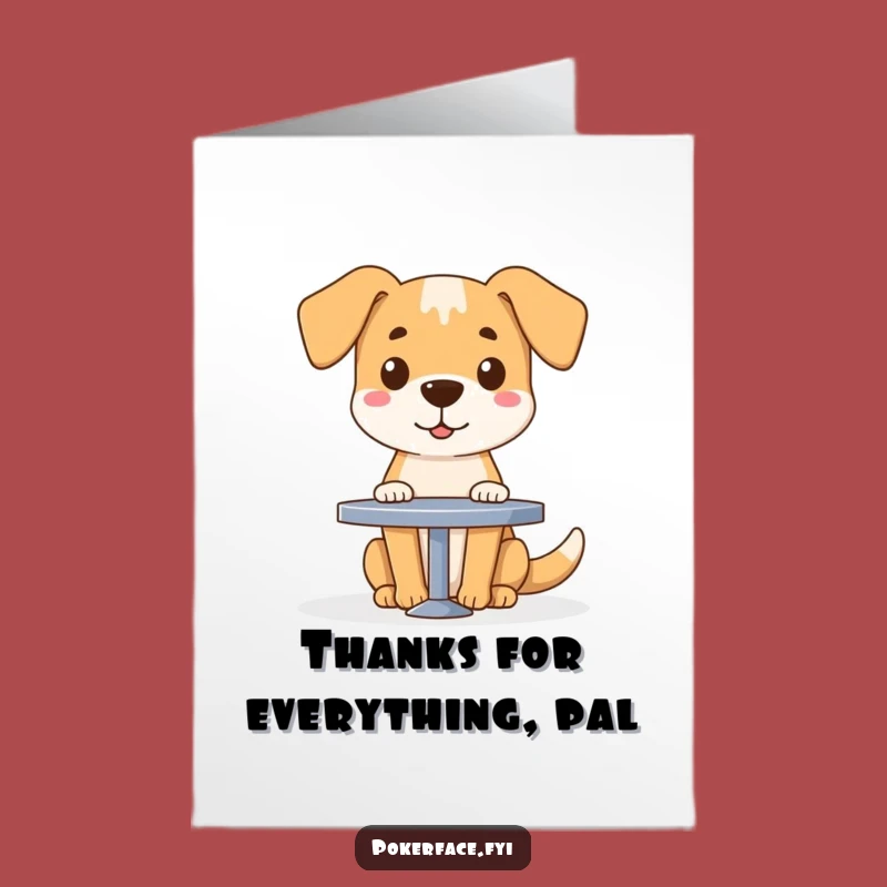 Free Printable Thank You Card: Blank Face Dog Says Thanks Funny Downloadable