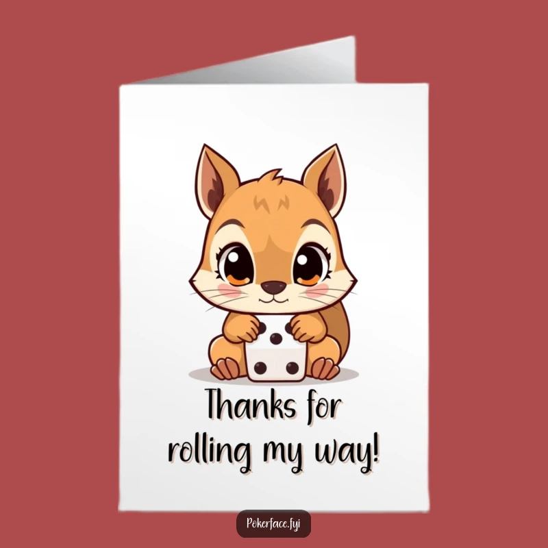 Free Printable Thank You Card: Squirrel Gambler Appreciation Downloadable!