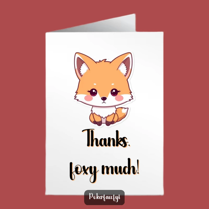 Free Printable Thank You Card: Impassive Fox DLX Funny Downloadable Gift